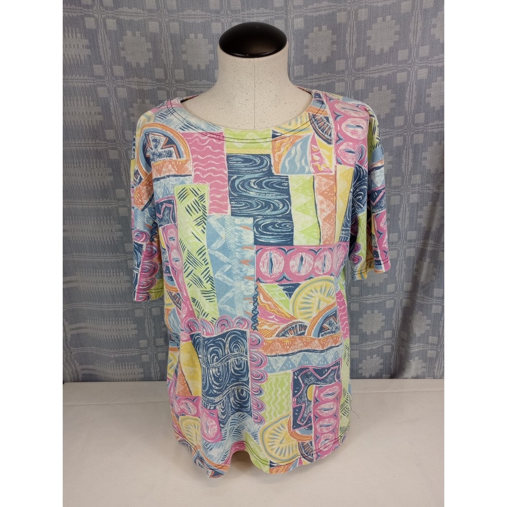 Vtg 90s Ashly Brent Top Shirt Women's Size Large Saved‎ By The Bell Style Look